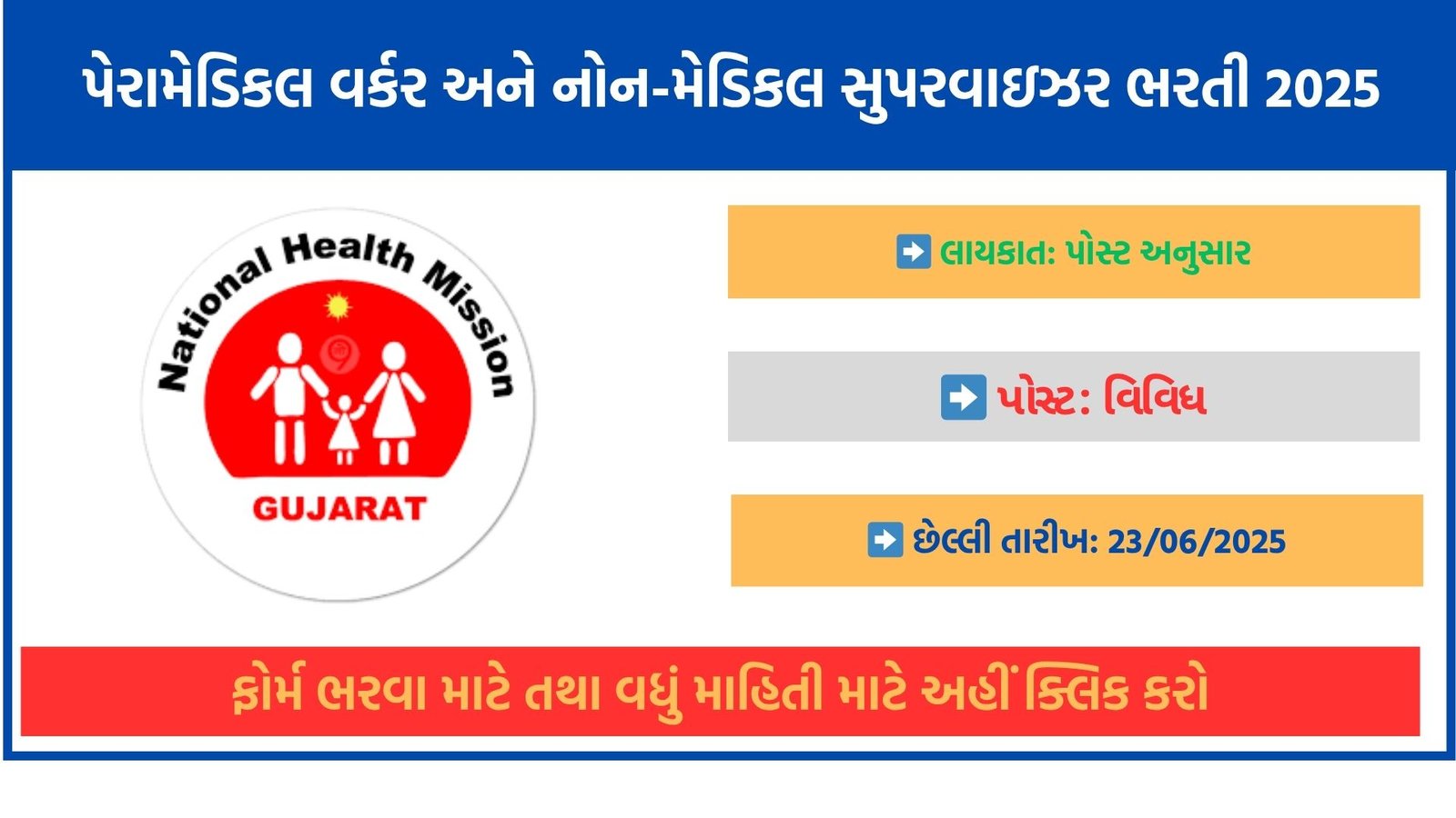 National Health Mission Recruitment 2025