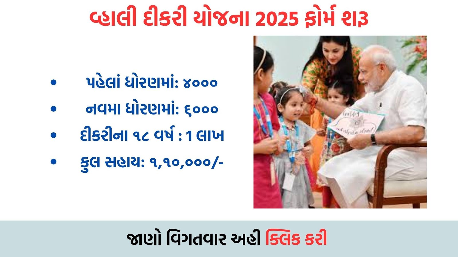 Scheme for Dikari 2025: Gujarat Vahli Dikri Yojana 2024 - Application & Registration Details