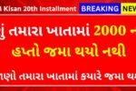PM Kisan 20th Installment Date 2025
