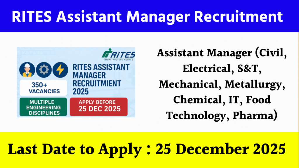 RITES Assistant Manager Recruitment 2025